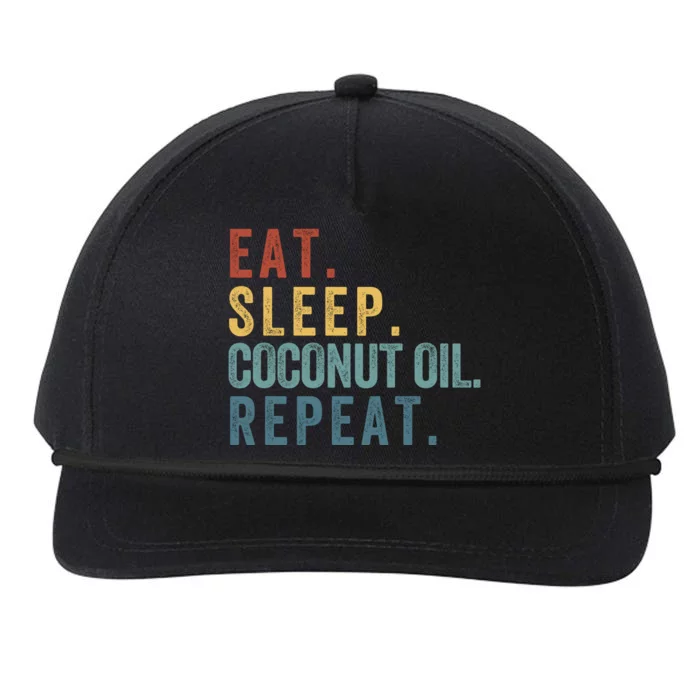 Eat Sleep Coconut Oil Repeat Snapback Five-Panel Rope Hat