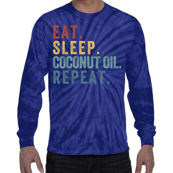 Eat Sleep Coconut Oil Repeat Tie-Dye Long Sleeve Shirt