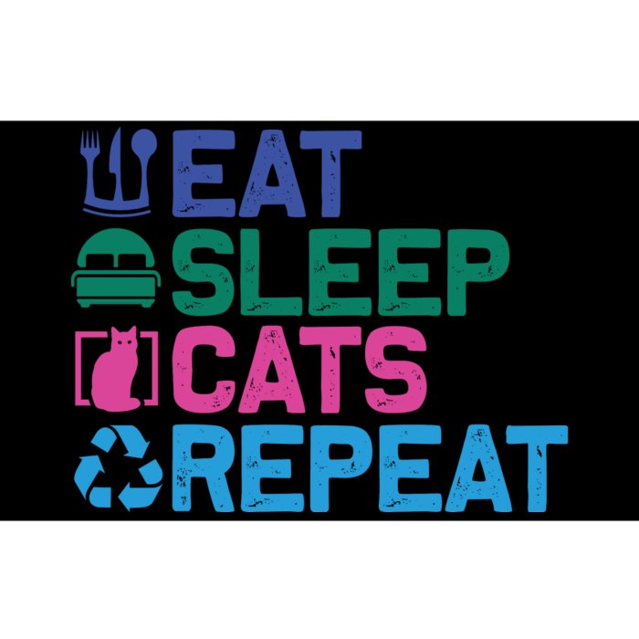 Eat Sleep Cats Repeat Bumper Sticker