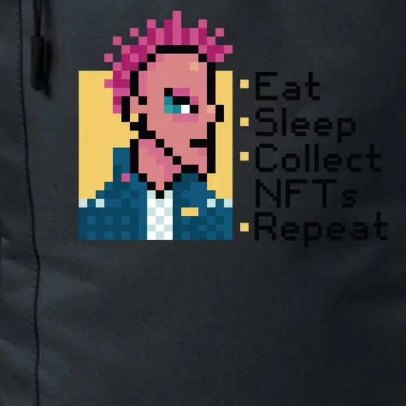 Eat Sleep Collect Nfts Repeat Pixel Daily Commute Backpack