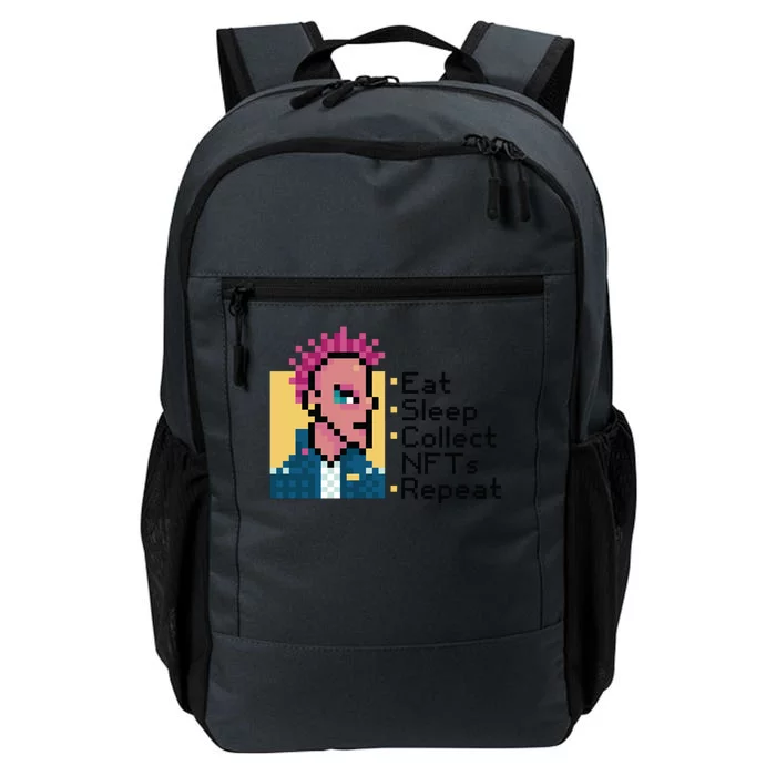 Eat Sleep Collect Nfts Repeat Pixel Daily Commute Backpack