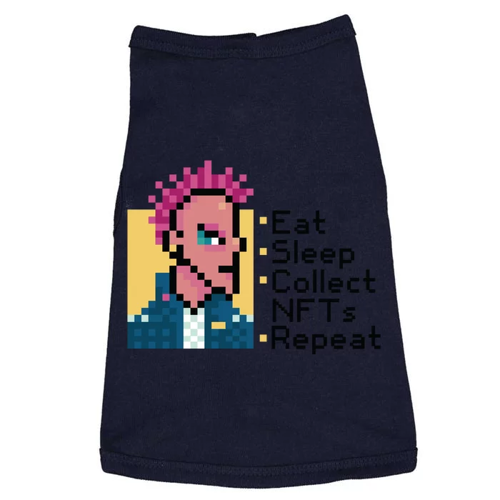 Eat Sleep Collect Nfts Repeat Pixel Doggie Tank