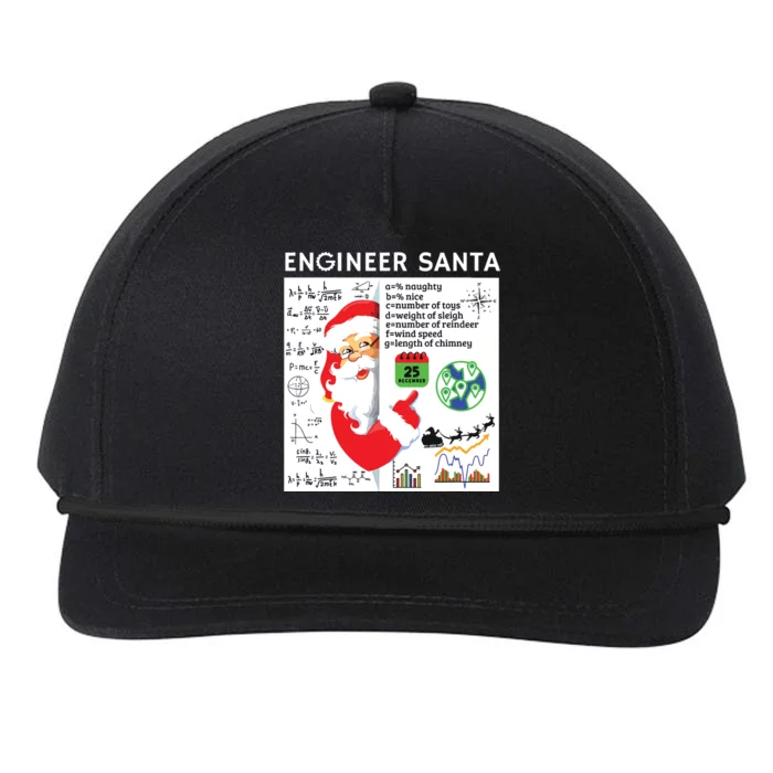 Engineer Santa Christmas Civil Chemical Engineering Student Snapback Five-Panel Rope Hat