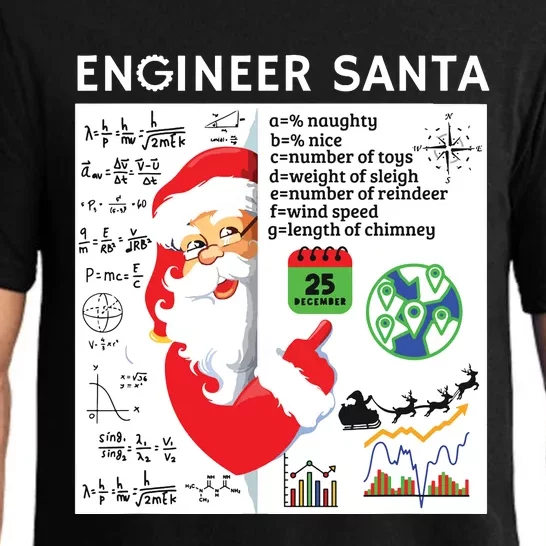 Engineer Santa Christmas Civil Chemical Engineering Student Pajama Set