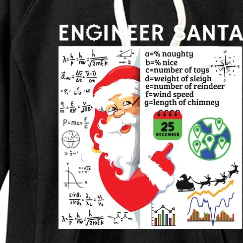 Engineer Santa Christmas Civil Chemical Engineering Student Women's Fleece Hoodie