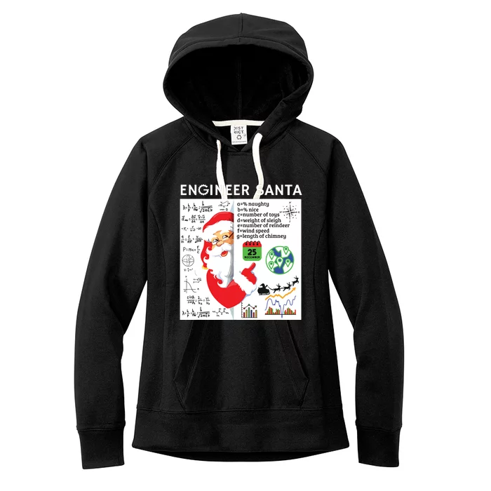 Engineer Santa Christmas Civil Chemical Engineering Student Women's Fleece Hoodie