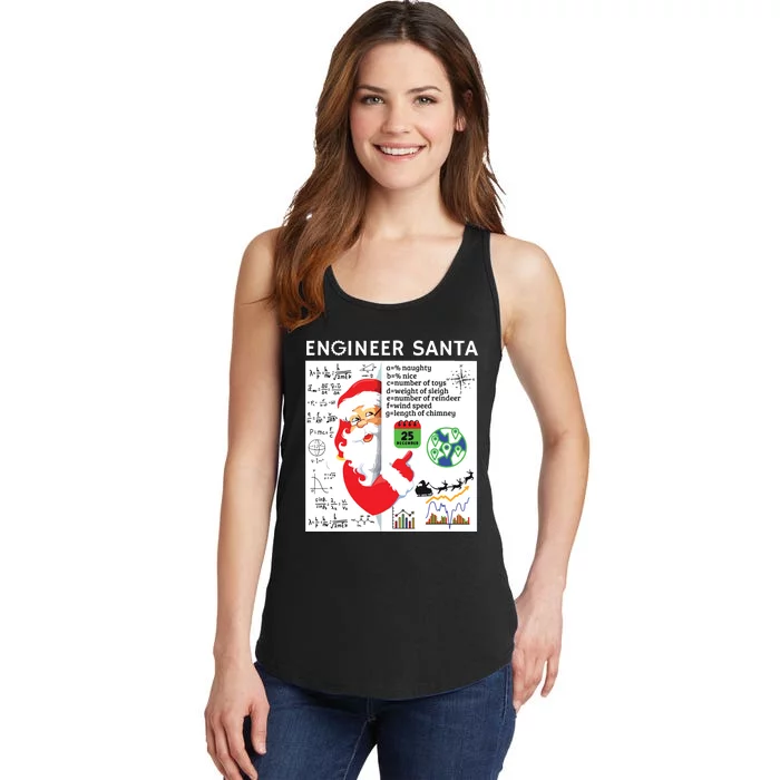 Engineer Santa Christmas Civil Chemical Engineering Student Ladies Essential Tank