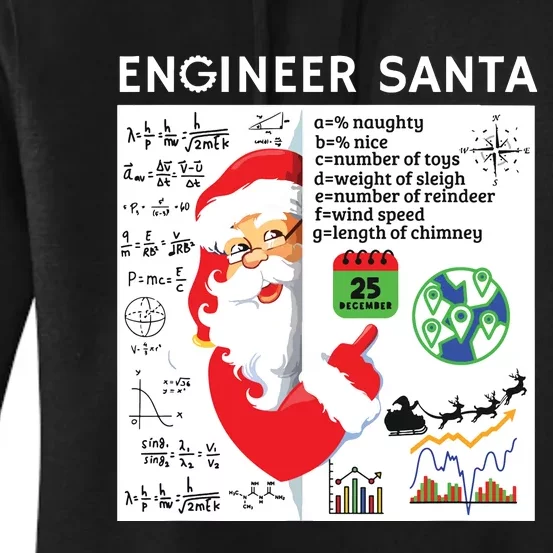 Engineer Santa Christmas Civil Chemical Engineering Student Women's Pullover Hoodie