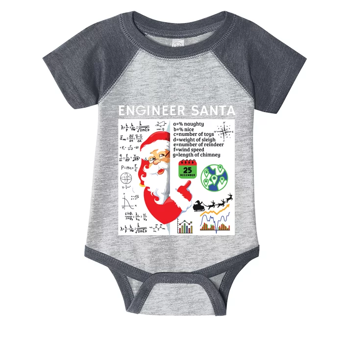 Engineer Santa Christmas Civil Chemical Engineering Student Infant Baby Jersey Bodysuit