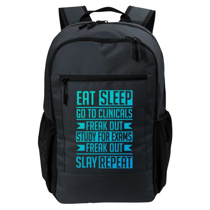 Eat Sleep Clinicals Repeat Funny Nursing School Funny Gift Daily Commute Backpack