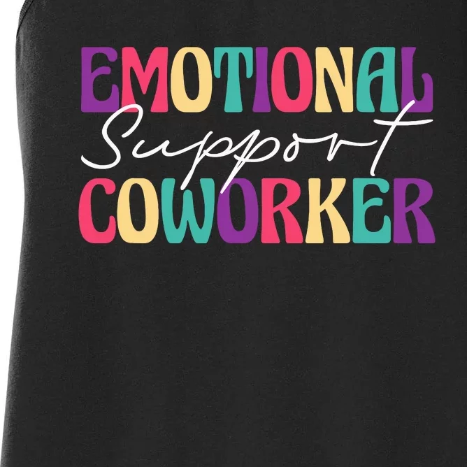 Emotional Support Coworker Women's Racerback Tank