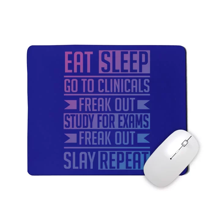 Eat Sleep Clinicals Repeat Funny Nursing School Funny Gift Mousepad