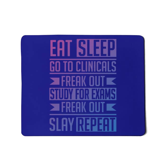 Eat Sleep Clinicals Repeat Funny Nursing School Funny Gift Mousepad