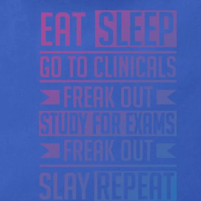 Eat Sleep Clinicals Repeat Funny Nursing School Funny Gift Zip Tote Bag