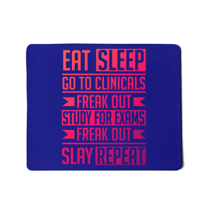 Eat Sleep Clinicals Repeat Funny Nursing School Funny Gift Mousepad