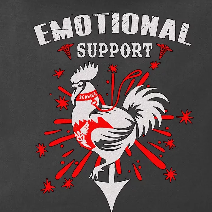 Emotional Support Chicken Emotional Support Cock Zip Tote Bag