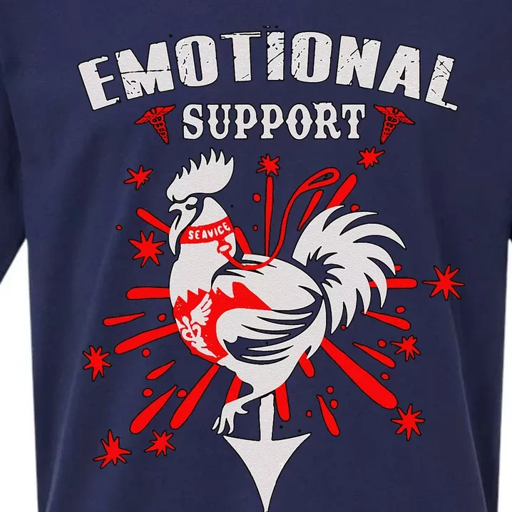 Emotional Support Chicken Emotional Support Cock Sueded Cloud Jersey T-Shirt