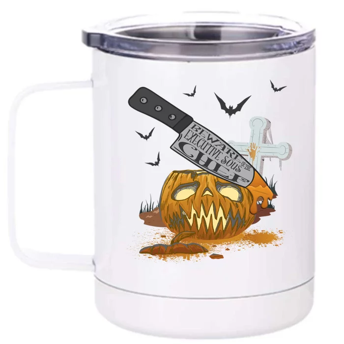 Executive Sous Chef Funny Halloween Party Gift Front & Back 12oz Stainless Steel Tumbler Cup