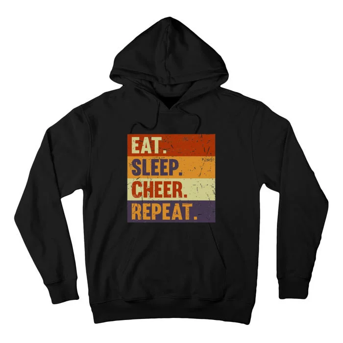 Eat Sleep Cheer Repeat Funny Cheerleading Cheerleader Cool Tall Hoodie