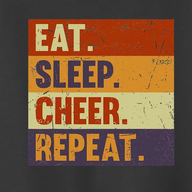 Eat Sleep Cheer Repeat Funny Cheerleading Cheerleader Cool Toddler T-Shirt