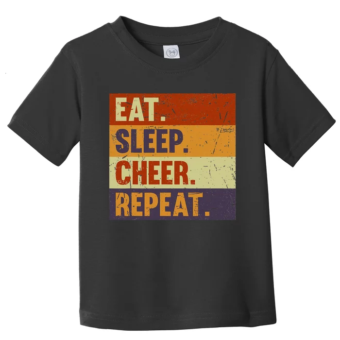 Eat Sleep Cheer Repeat Funny Cheerleading Cheerleader Cool Toddler T-Shirt