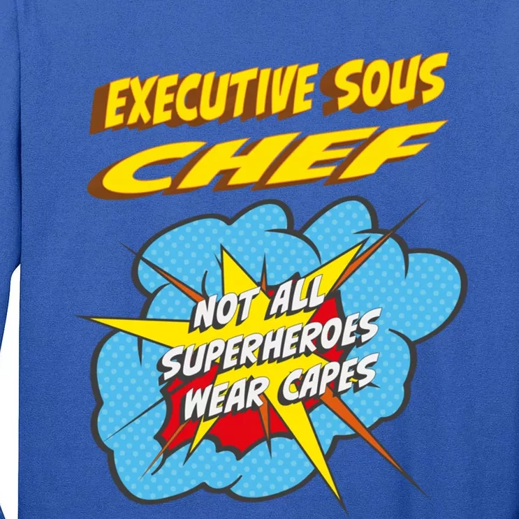 Executive Sous Chef Funny Superhero Job Gift Tall Long Sleeve T-Shirt