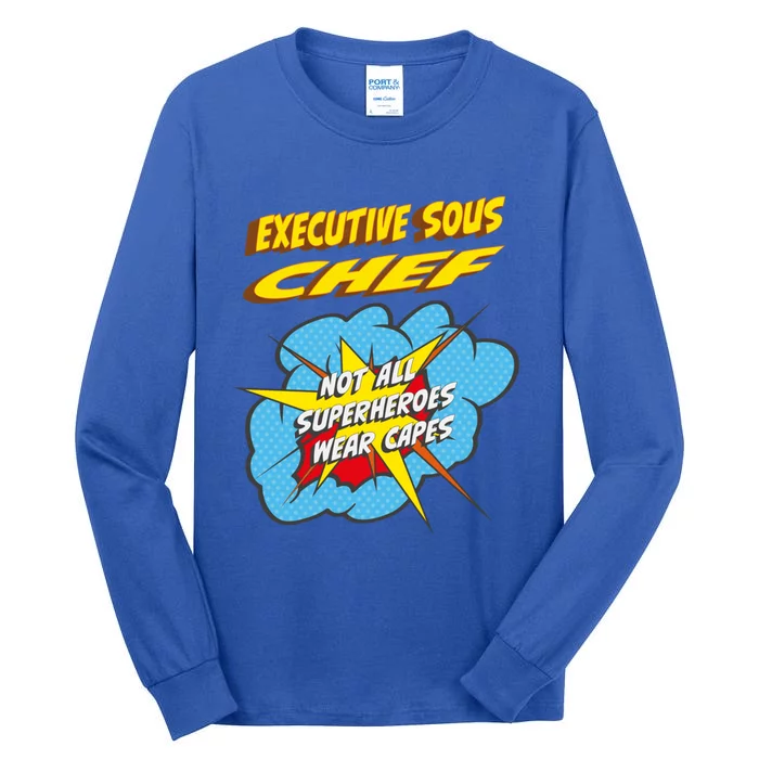 Executive Sous Chef Funny Superhero Job Gift Tall Long Sleeve T-Shirt