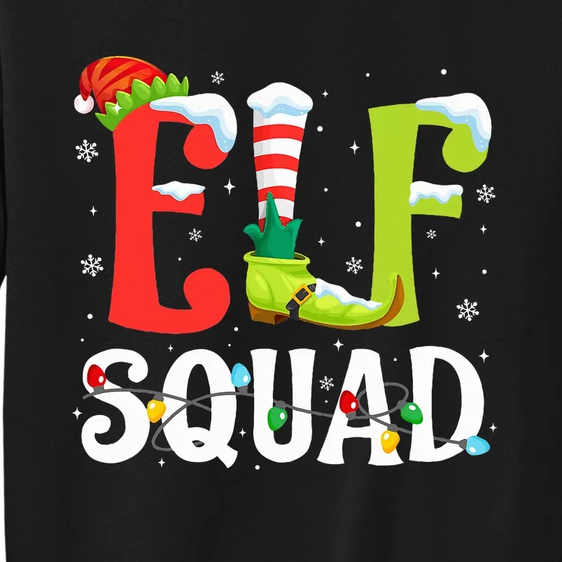 Elf Squad Christmas Family Matching Xmas Elf Pajamas Tall Sweatshirt