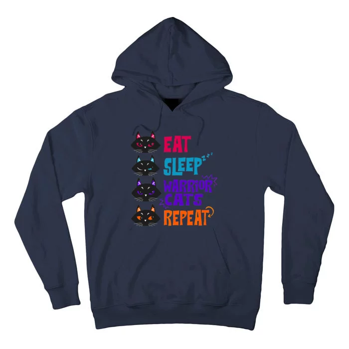 Eat Sleep Cat Warrior Repeat Cat Lover Tall Hoodie