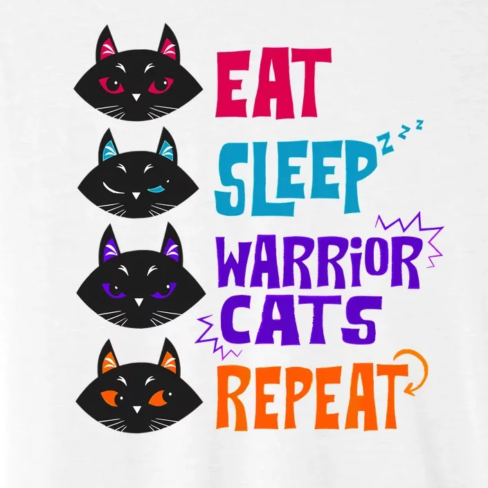 Eat Sleep Cat Warrior Repeat Cat Lover ChromaSoft Performance T-Shirt