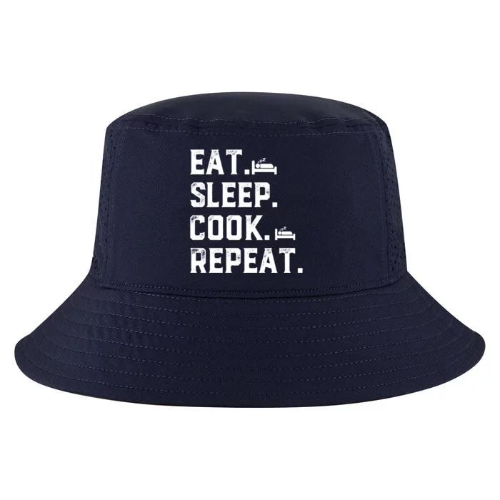 Eat Sleep Cook Repeat Culinary Cook Restaurant Cooking Chefs Gift Cool Comfort Performance Bucket Hat