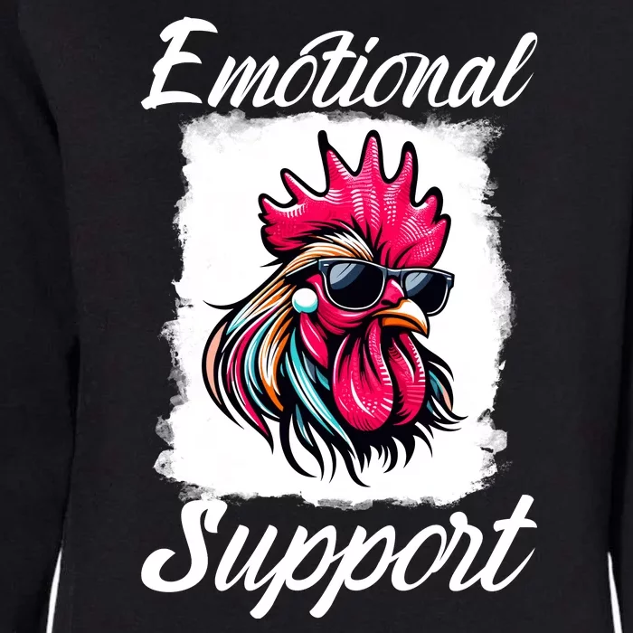 Emotional Support Chicken Cock Womens California Wash Sweatshirt