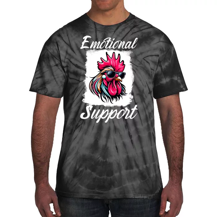 Emotional Support Chicken Cock Tie-Dye T-Shirt