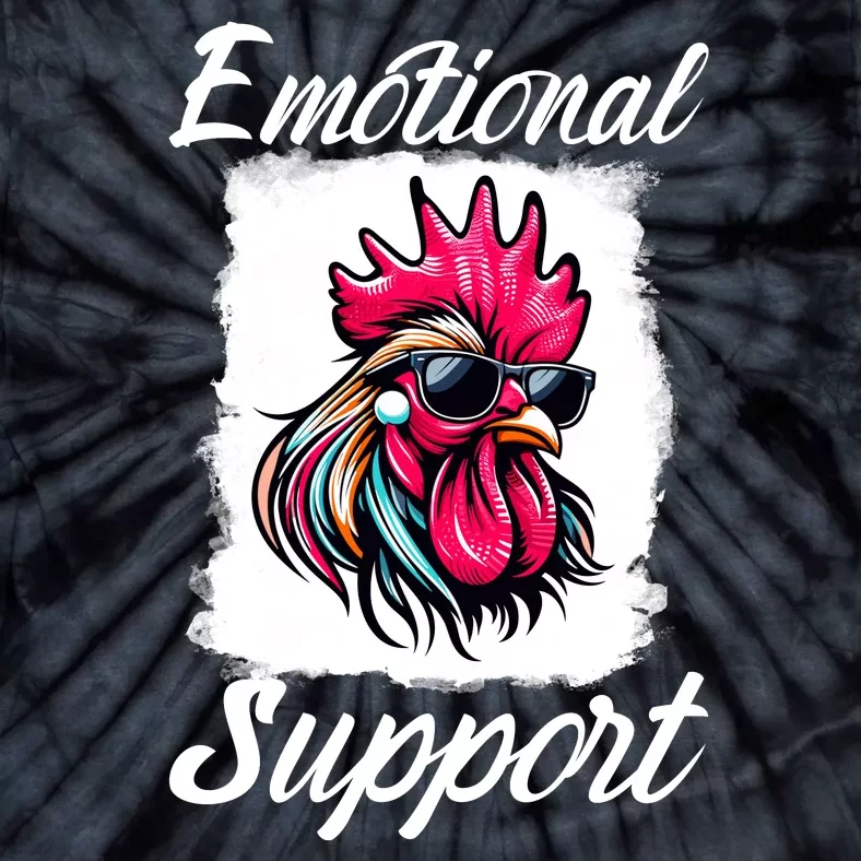 Emotional Support Chicken Cock Tie-Dye T-Shirt