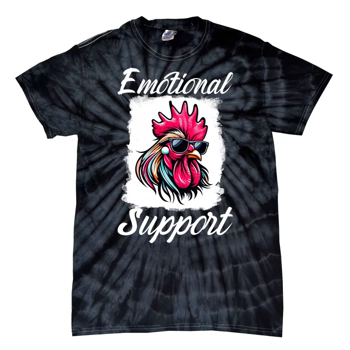 Emotional Support Chicken Cock Tie-Dye T-Shirt