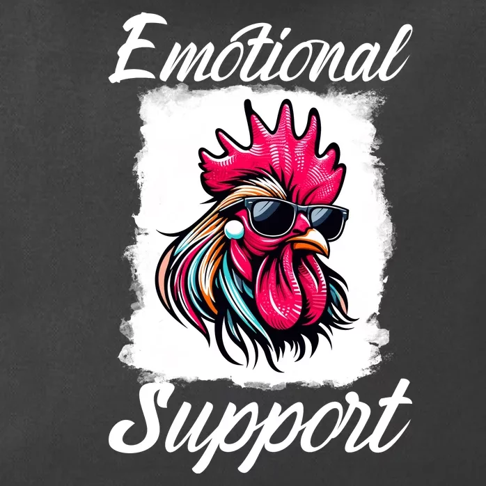 Emotional Support Chicken Cock Zip Tote Bag