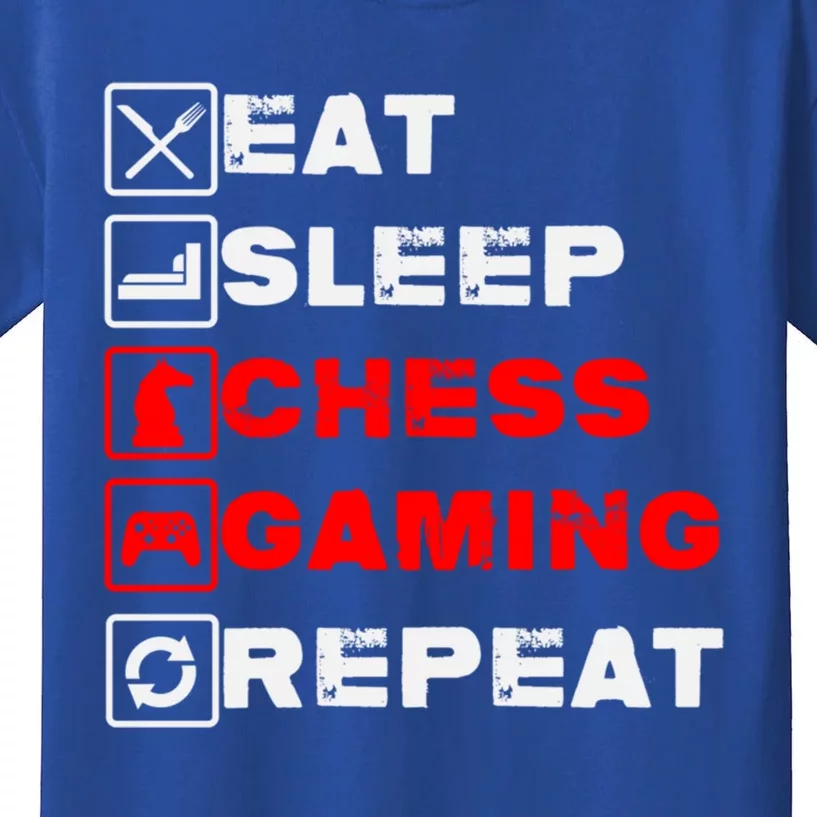 Eat Sleep Chess Gaming Repeat Funny Chess And Gaming Lover Great Gift Kids T-Shirt