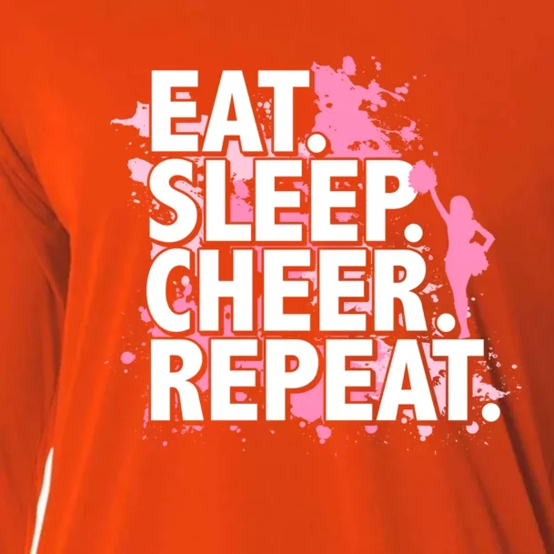 Eat Sleep Cheer Repeat Great Gift Cooling Performance Long Sleeve Crew