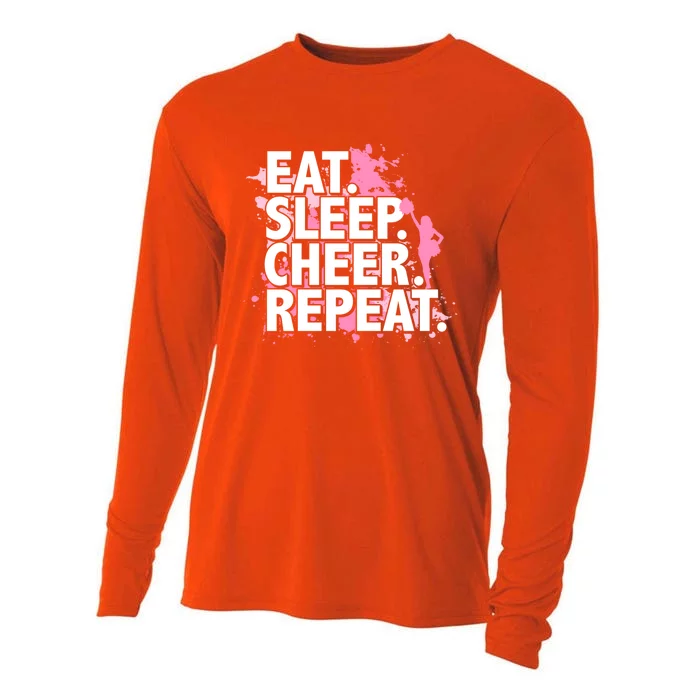 Eat Sleep Cheer Repeat Great Gift Cooling Performance Long Sleeve Crew