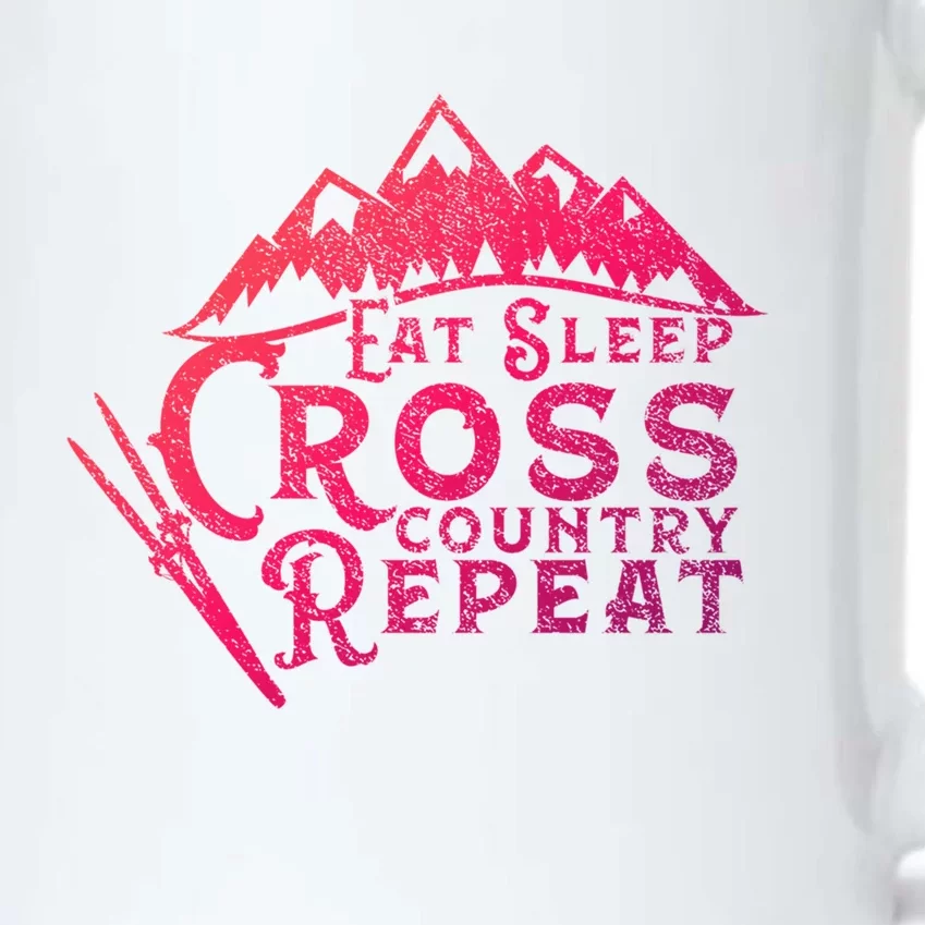 Eat Sleep Cross Country Repeat Xc Skiing CrossCountry Ski Gift Black Color Changing Mug