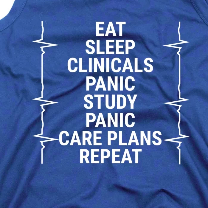 Eat Sleep Clinicals Funny Student Nurse Nursing School Gift Tank Top