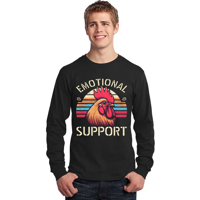 Emotional Support Chicken Cock Long Sleeve Shirt