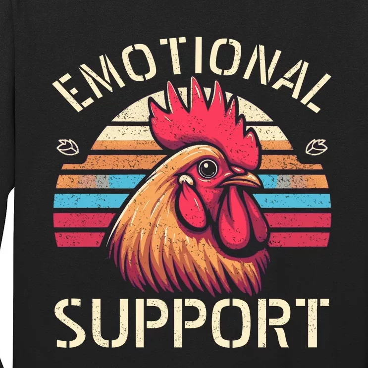 Emotional Support Chicken Cock Long Sleeve Shirt