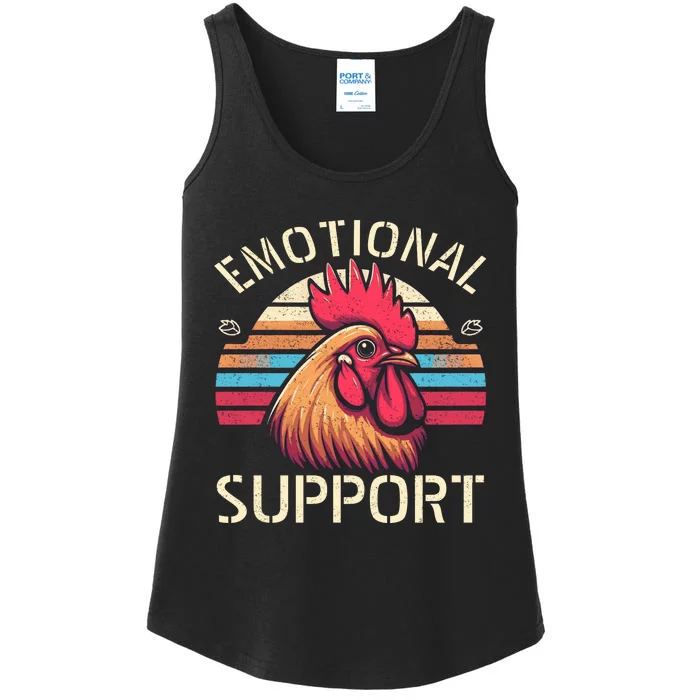 Emotional Support Chicken Cock Ladies Essential Tank