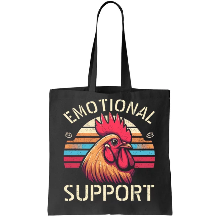 Emotional Support Chicken Cock Tote Bag