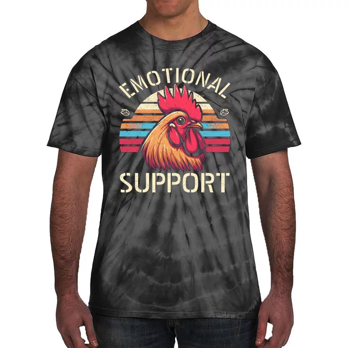 Emotional Support Chicken Cock Tie-Dye T-Shirt