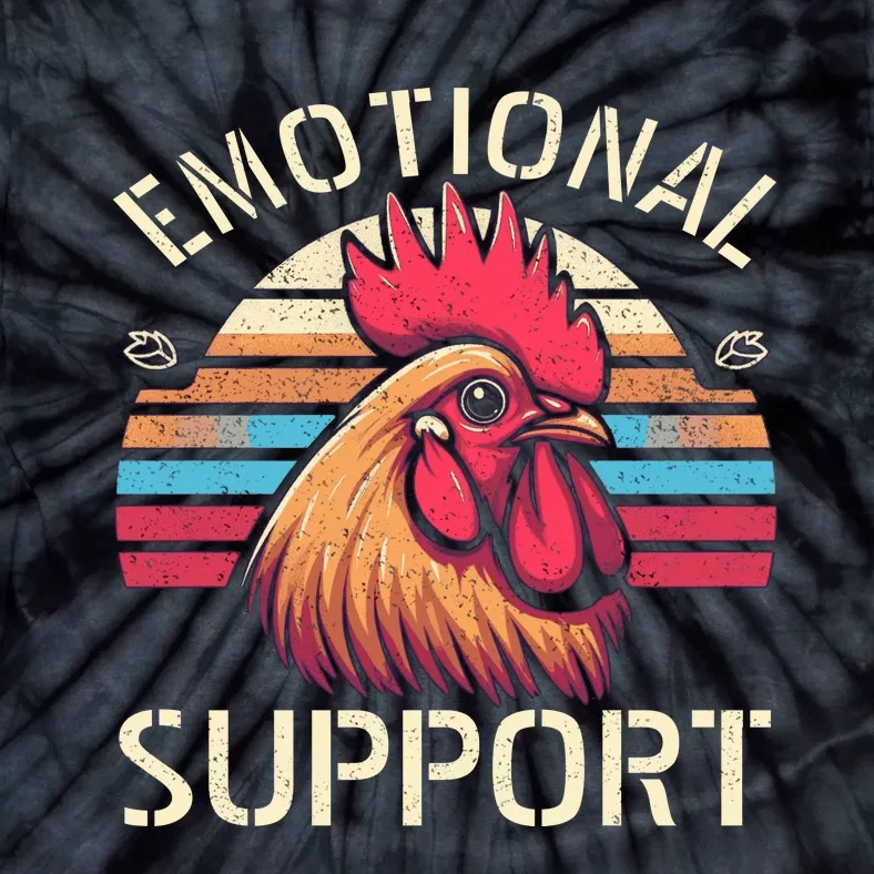 Emotional Support Chicken Cock Tie-Dye T-Shirt