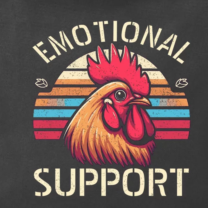 Emotional Support Chicken Cock Zip Tote Bag