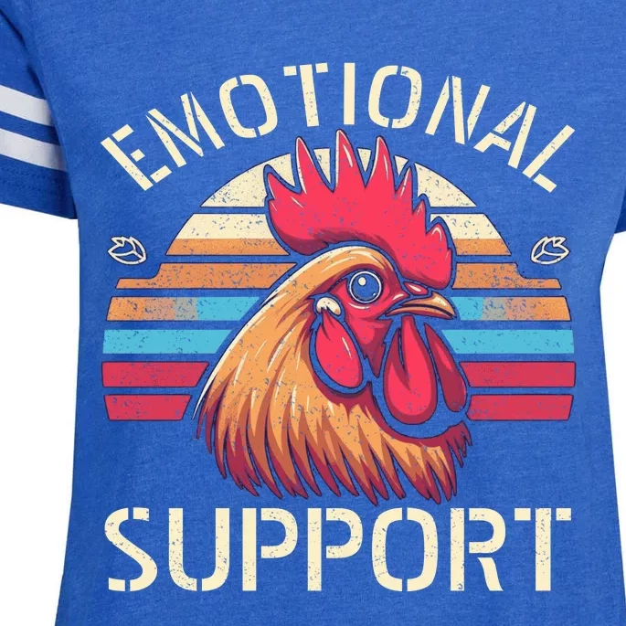 Emotional Support Chicken Cock Enza Ladies Jersey Football T-Shirt