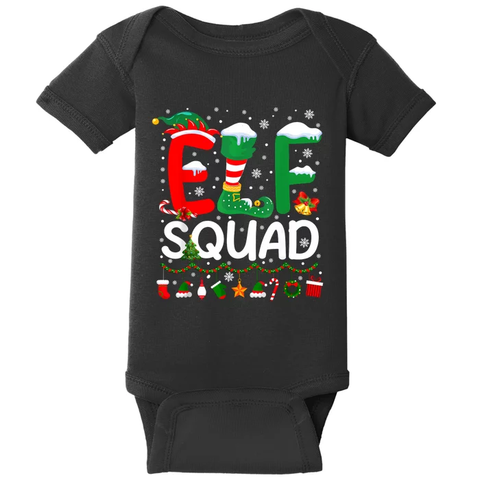 Elf Squad Christmas Family Matching Pajamas Funny Xmas Baby Bodysuit